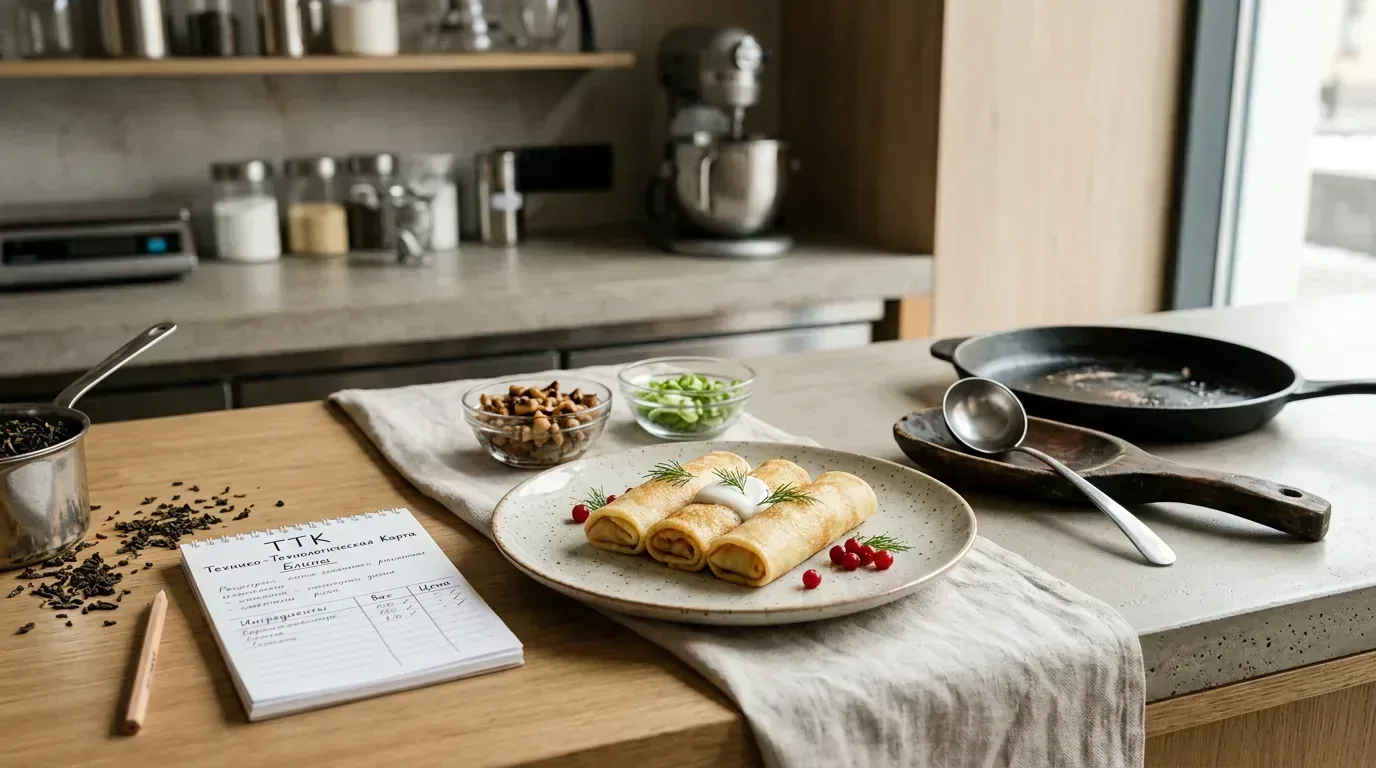 Иллюстрация к статье: ТТК блинов с начинками и калькуляцией