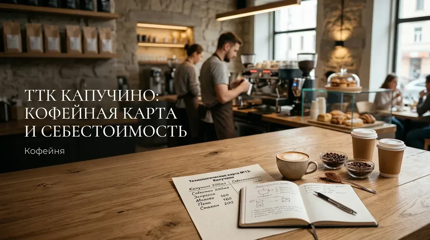 Иллюстрация к статье: ТТК капучино: кофейная карта и себестоимость