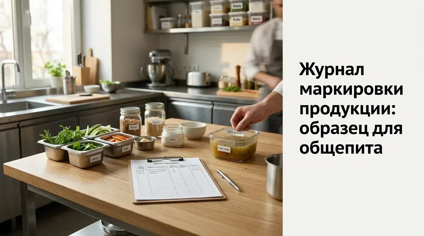 Иллюстрация к статье: Журнал маркировки продукции: образец для общепита